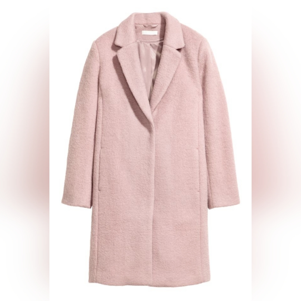 H&M Wool-Blend Coat - Size 8 - Antique Rose - NWT